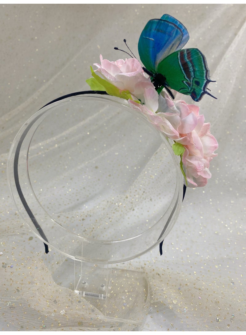 NAME Electric Flutter Butterfly Floral Headband colourful  Wings Rechargeable Hair Accessory - Image 3